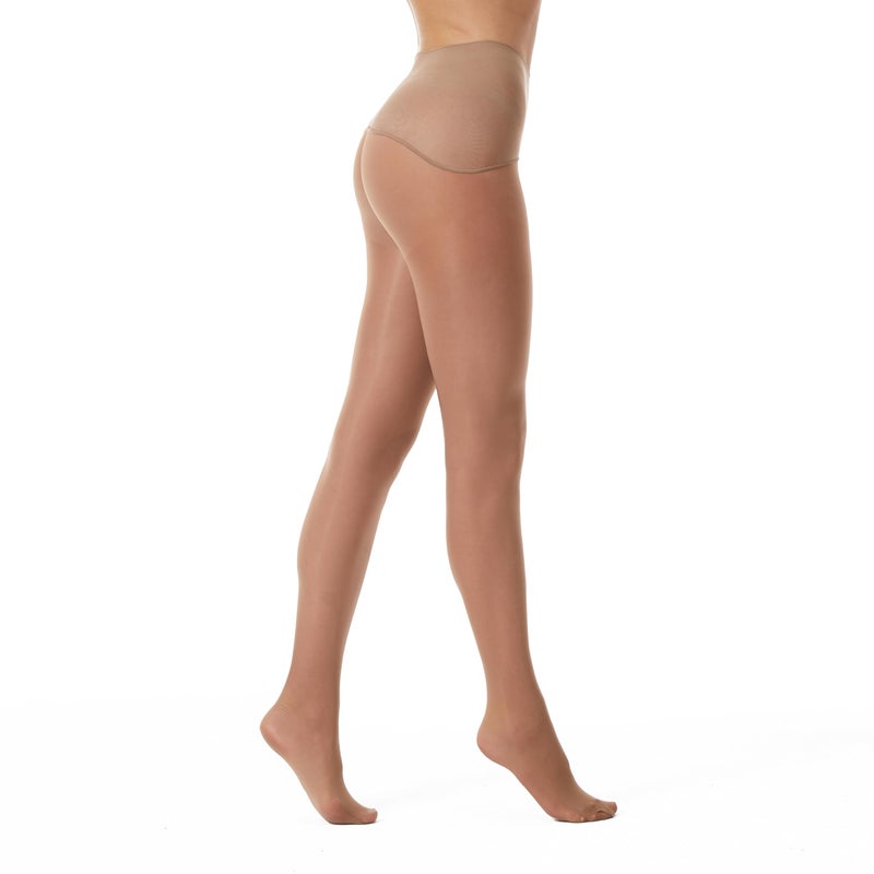 Frola Oil Shiny Stockings Pantyhose 360Â°Seamless Crotch High Waist Smooth Tights for Women(Large,1Pair Brown) - Image 2